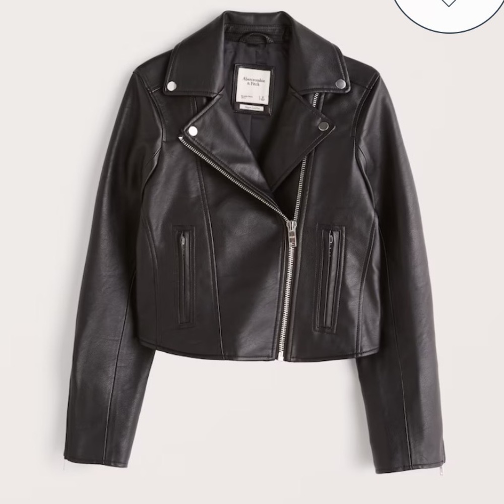 Abercrombie Vegan Leather Moto Jacket - XL - Excellent Condition